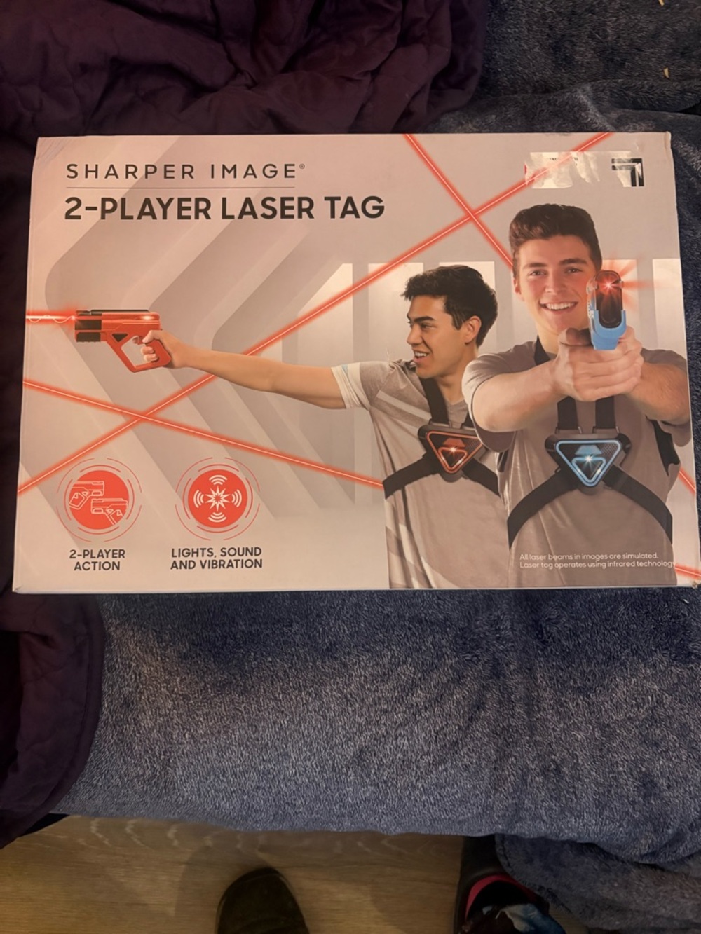 Sharper Image Laser Tag Set with Red & Blue Accents
